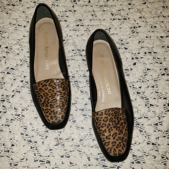 enzo angiolini leopard flats